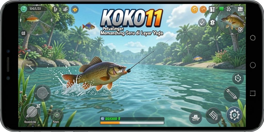 Tangkapan ikan menakjubkan dalam gameplay KOKO11 yang menghibur.