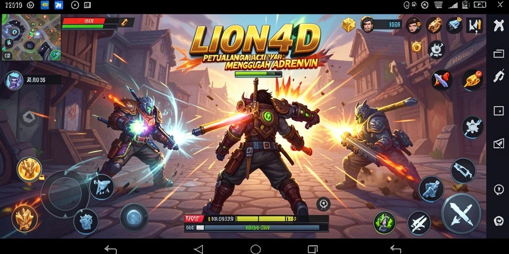 Tampilan gameplay seru dari LION4D dengan aksi menegangkan.