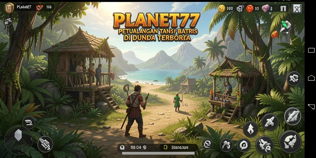 Gameplay seru di dunia terbuka PLANET77 yang luas.