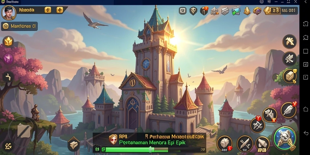Screenshot menampilkan gameplay menegangkan di RP8 dengan pertahanan menara yang strategis.