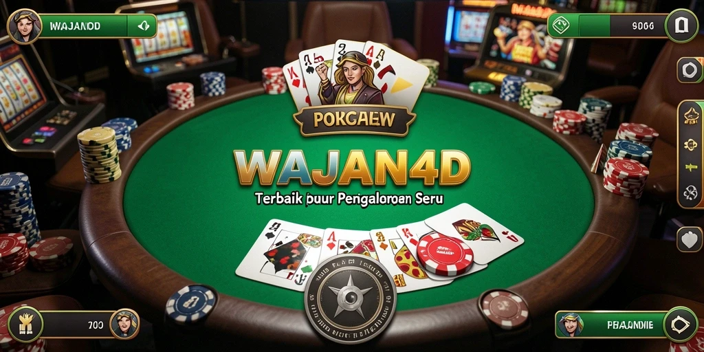 Screenshot menunjukkan gameplay seru di meja Poker WAJAN4D.